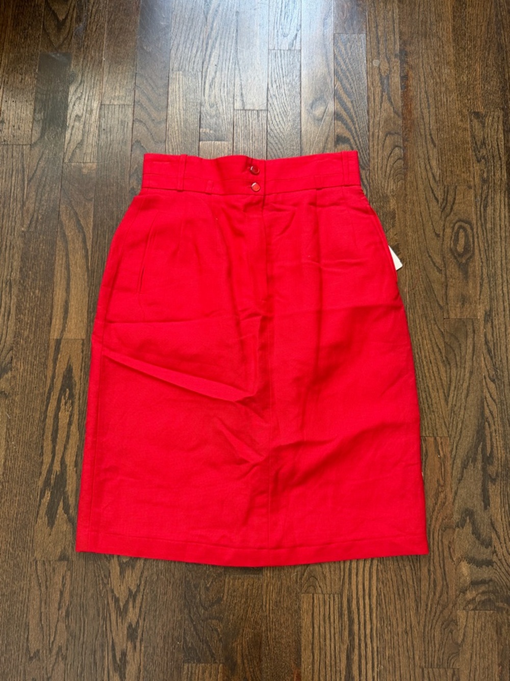 NWT Harve Benard Bright Red High-Waist Pencil Skirt